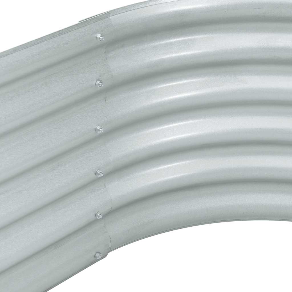 Garden Raised Bed 320x80x44 cm Galvanised Steel Silver