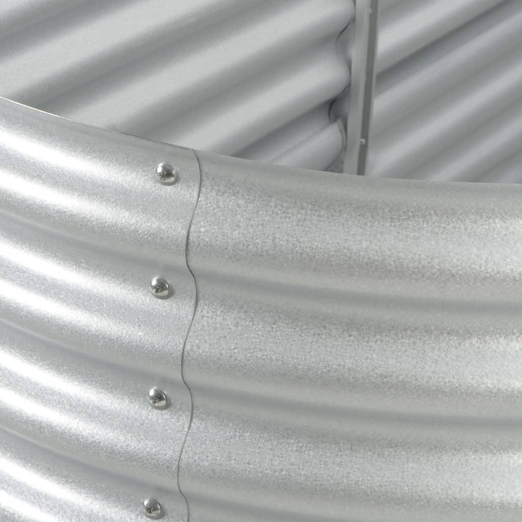 Garden Raised Bed 240x80x44 cm Galvanised Steel Silver