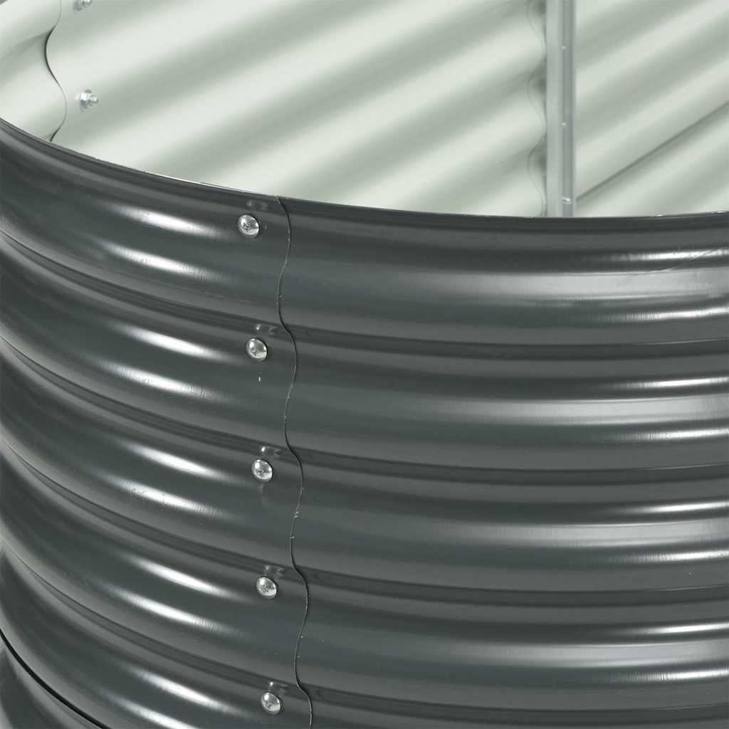 Garden Raised Bed 400x80x81 cm Galvanised Steel Grey