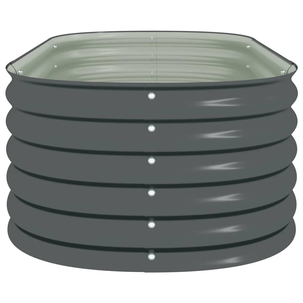 Garden Raised Bed 160x80x44 cm Galvanised Steel Grey