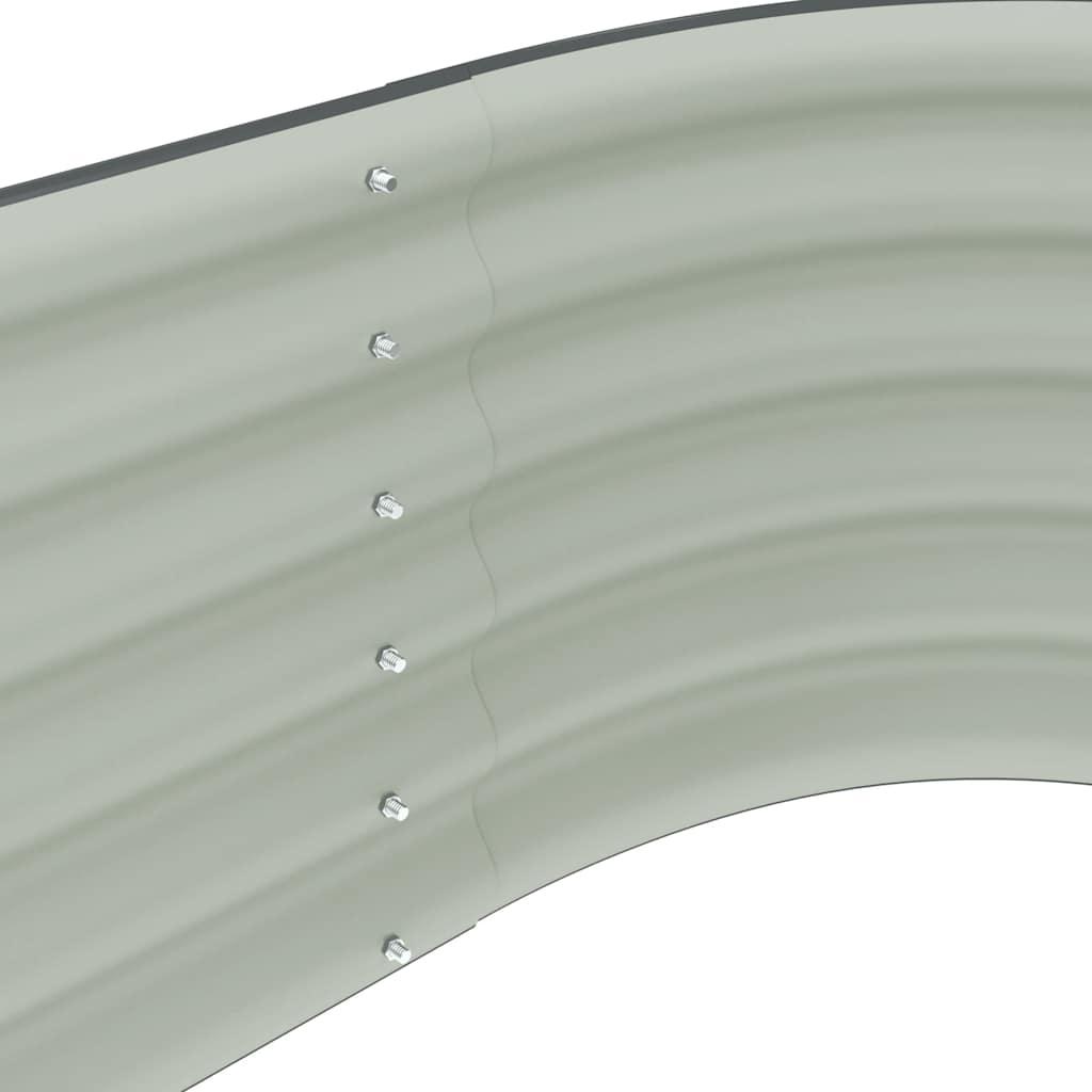 Garden Raised Bed 160x80x44 cm Galvanised Steel Grey