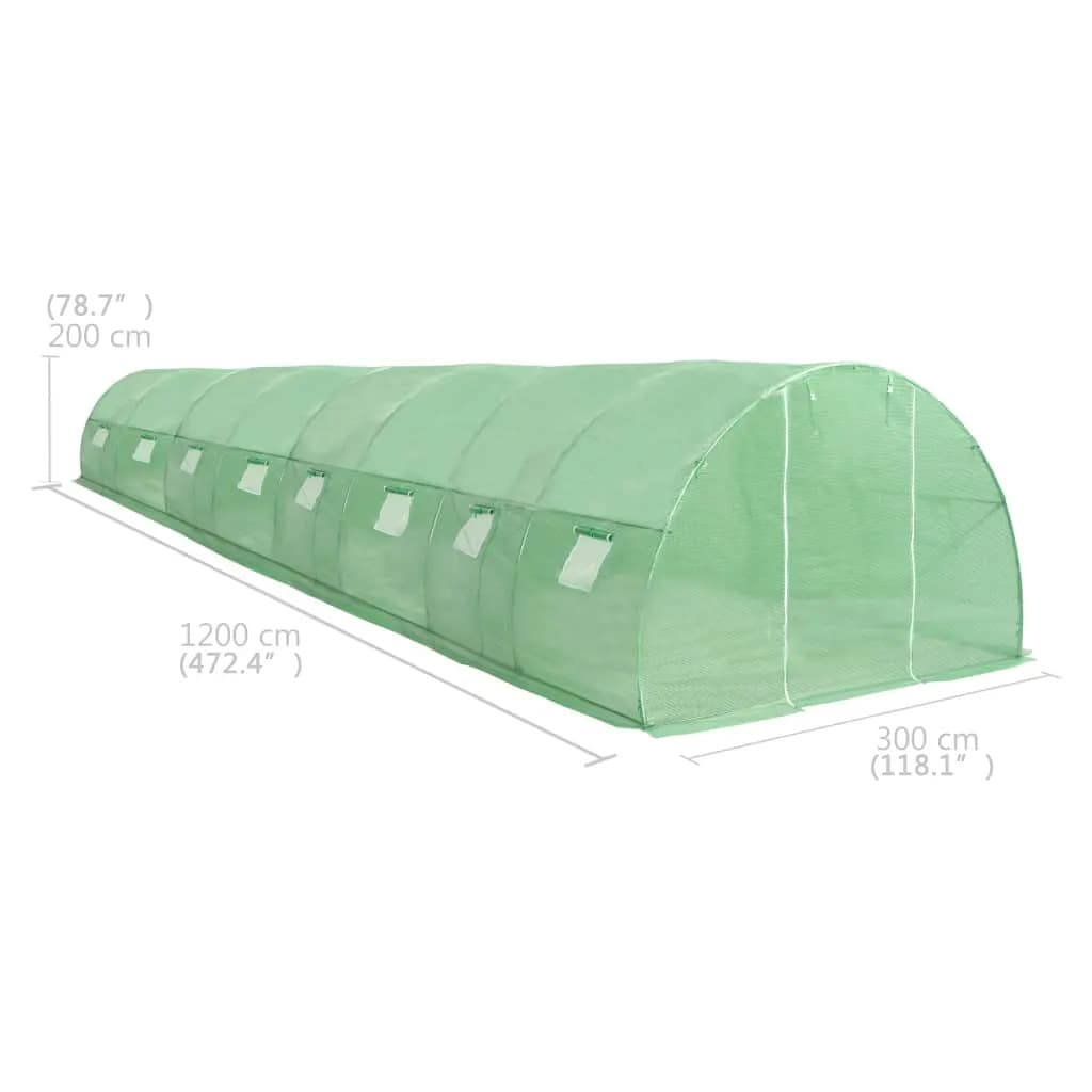 Greenhouse 36 m² 1200x300x200 cm