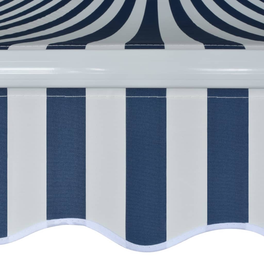Folding Awning Manual Operated 400 cm Blue/White