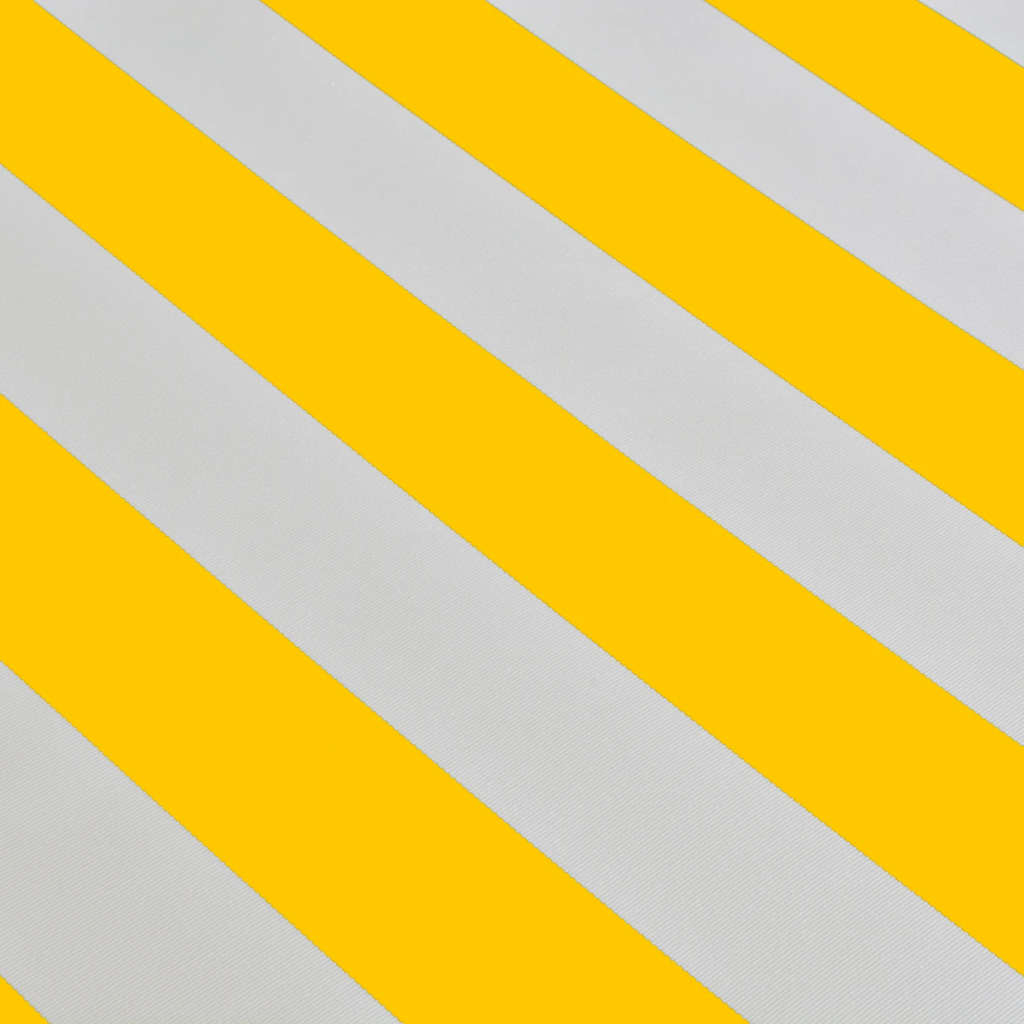 Awnings Yellow and White 400 cm 100% Polyester and Aluminium