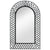 Garden Wall Mirror Arched 50x80 cm Black