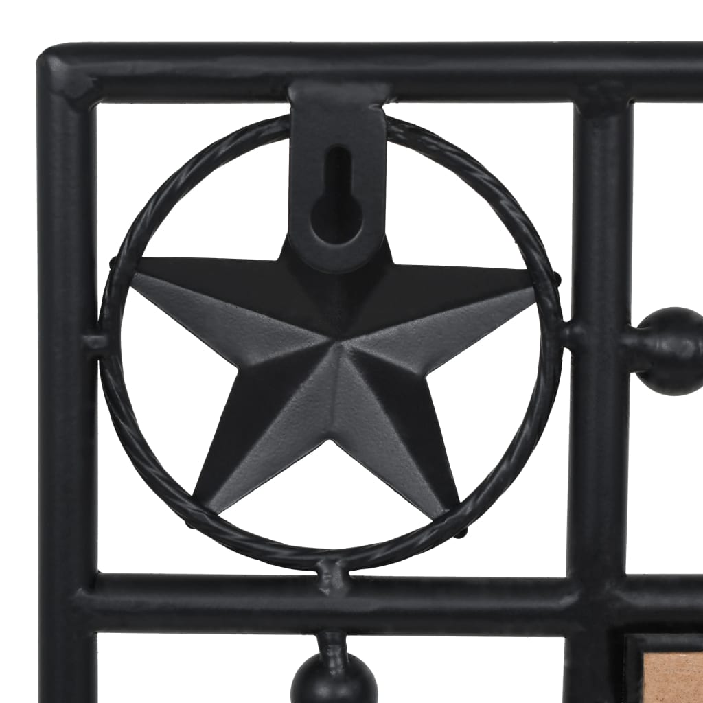 Garden Wall Mirror Rectangular 50x80 cm Black