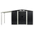 Garden Shed with Sliding Doors Anthracite 386x131x178 cm Steel