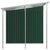 Garden Shed with Extended Roof Green 346x193x181 cm Steel