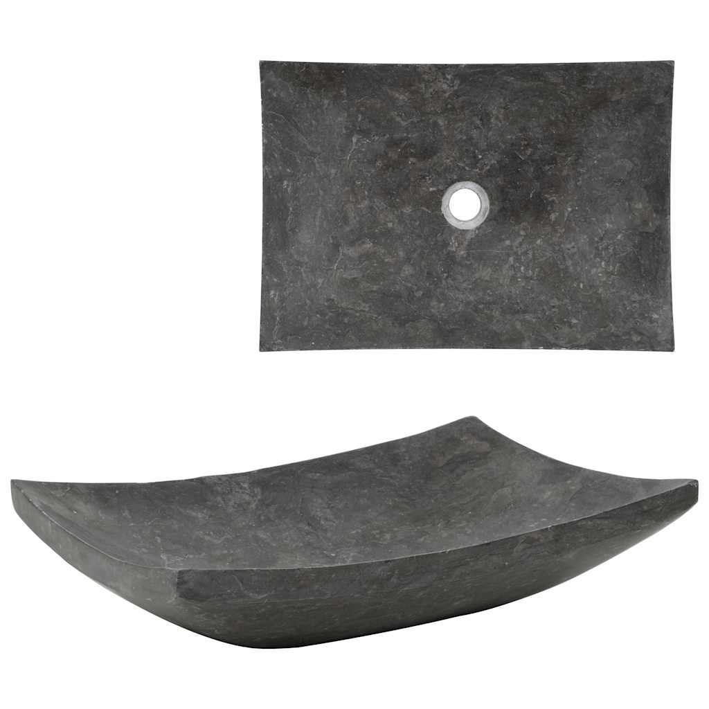 Sink 50x35x12 cm Marble Black