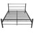 Bed Frame without Mattress Black Metal Double Size