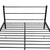 Bed Frame without Mattress Black Metal Double Size