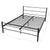 Bed Frame without Mattress Black Metal Double Size