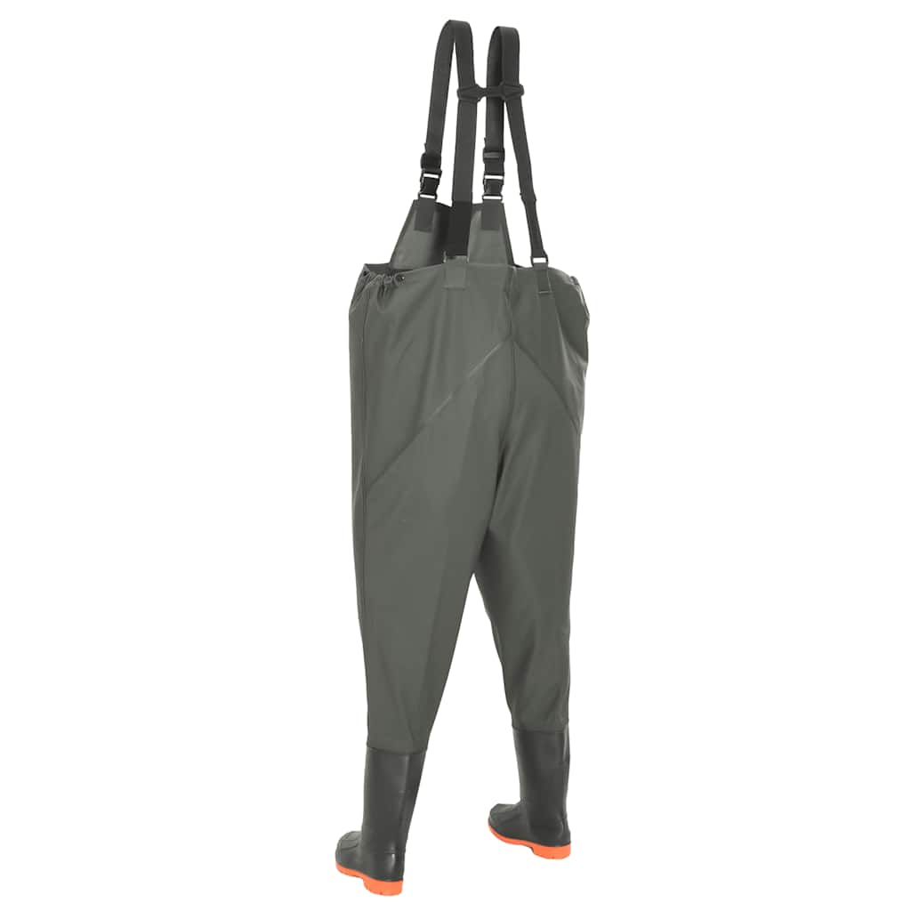 Wading Pants with Boots Green Size 39