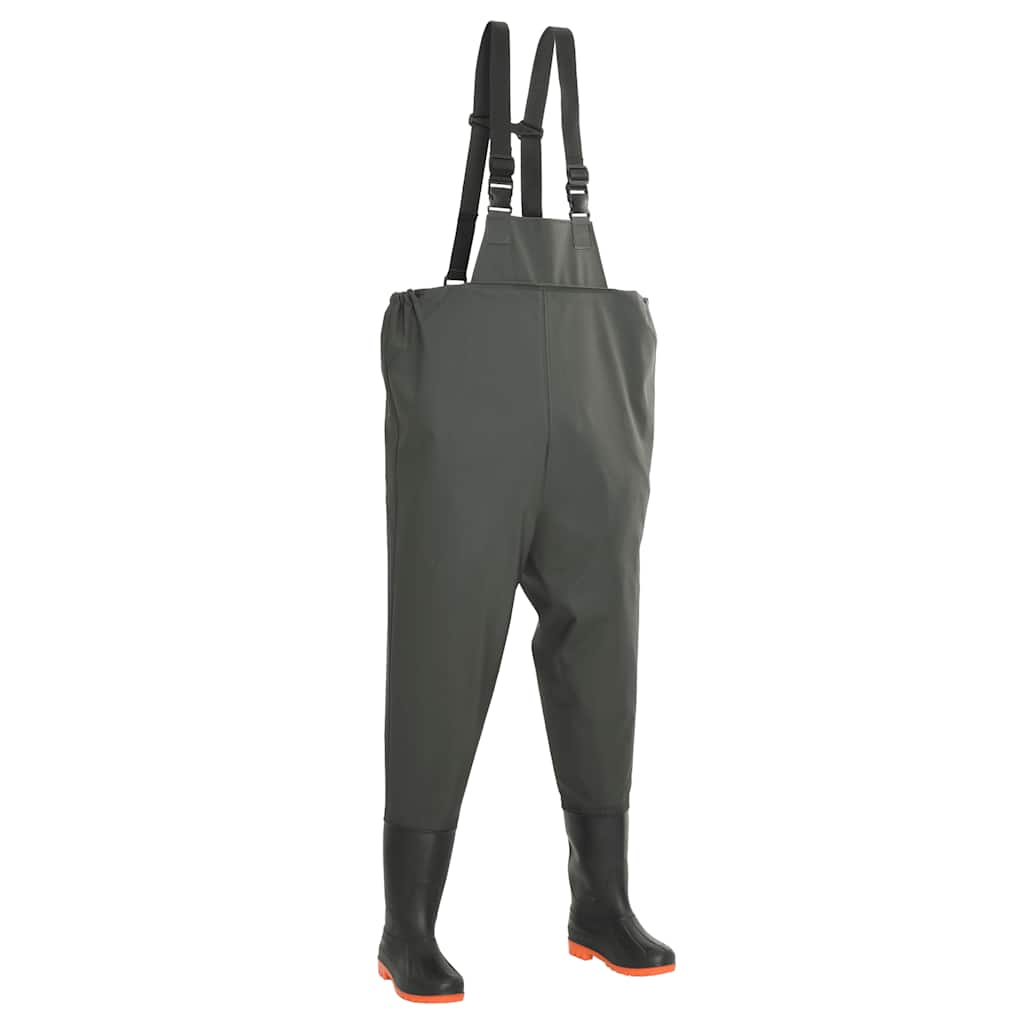 Wading Pants with Boots Green Size 40