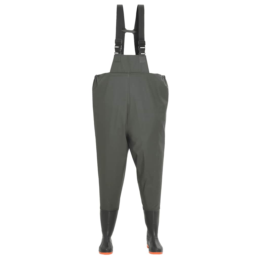 Wading Pants with Boots Green Size 41