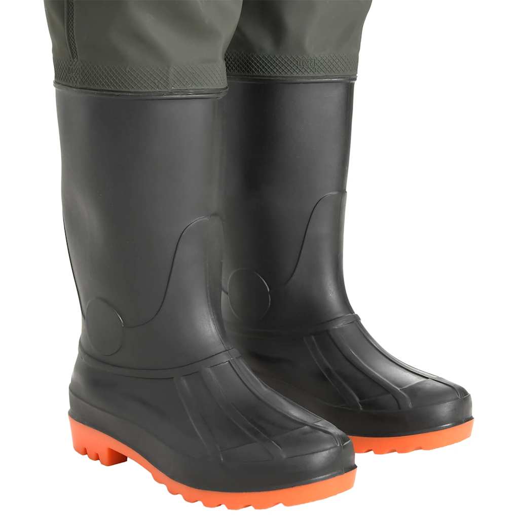 Wading Pants with Boots Green Size 42