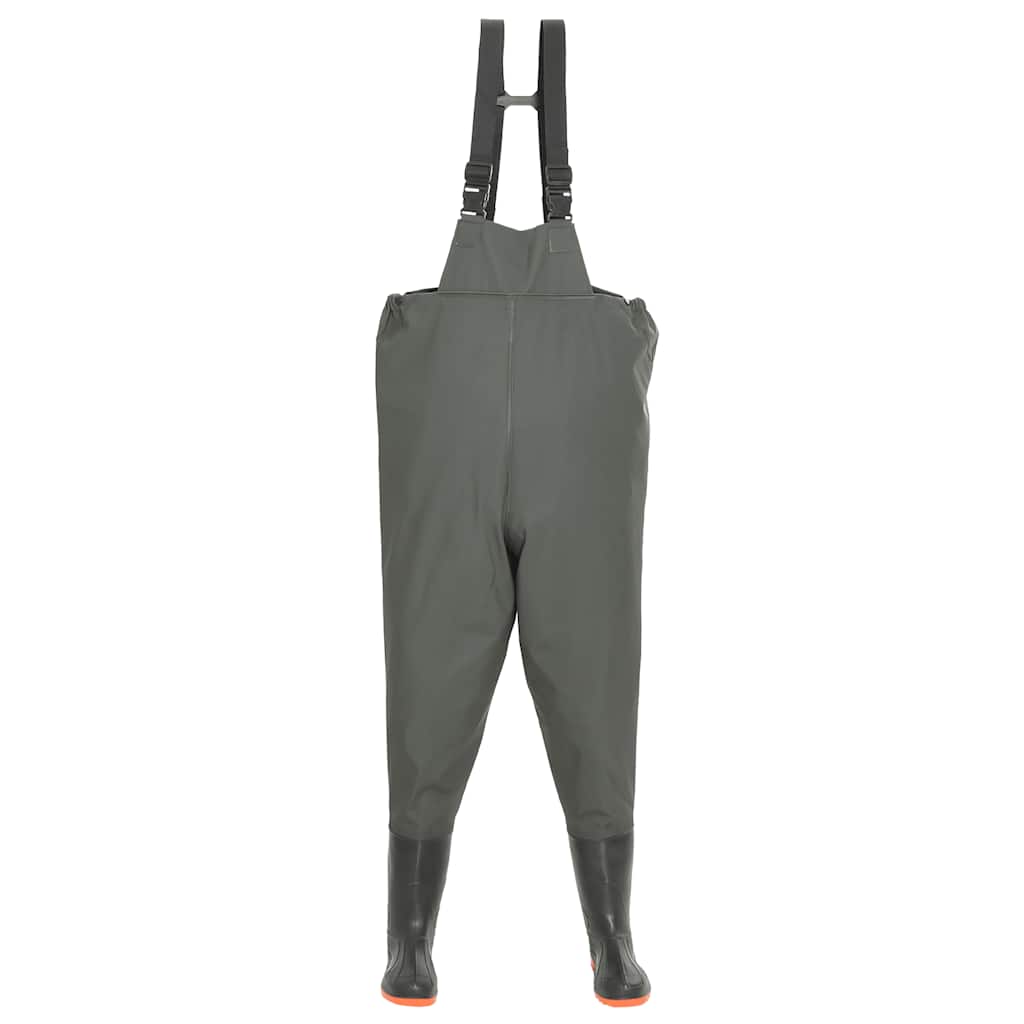 Wading Pants with Boots Green Size 44