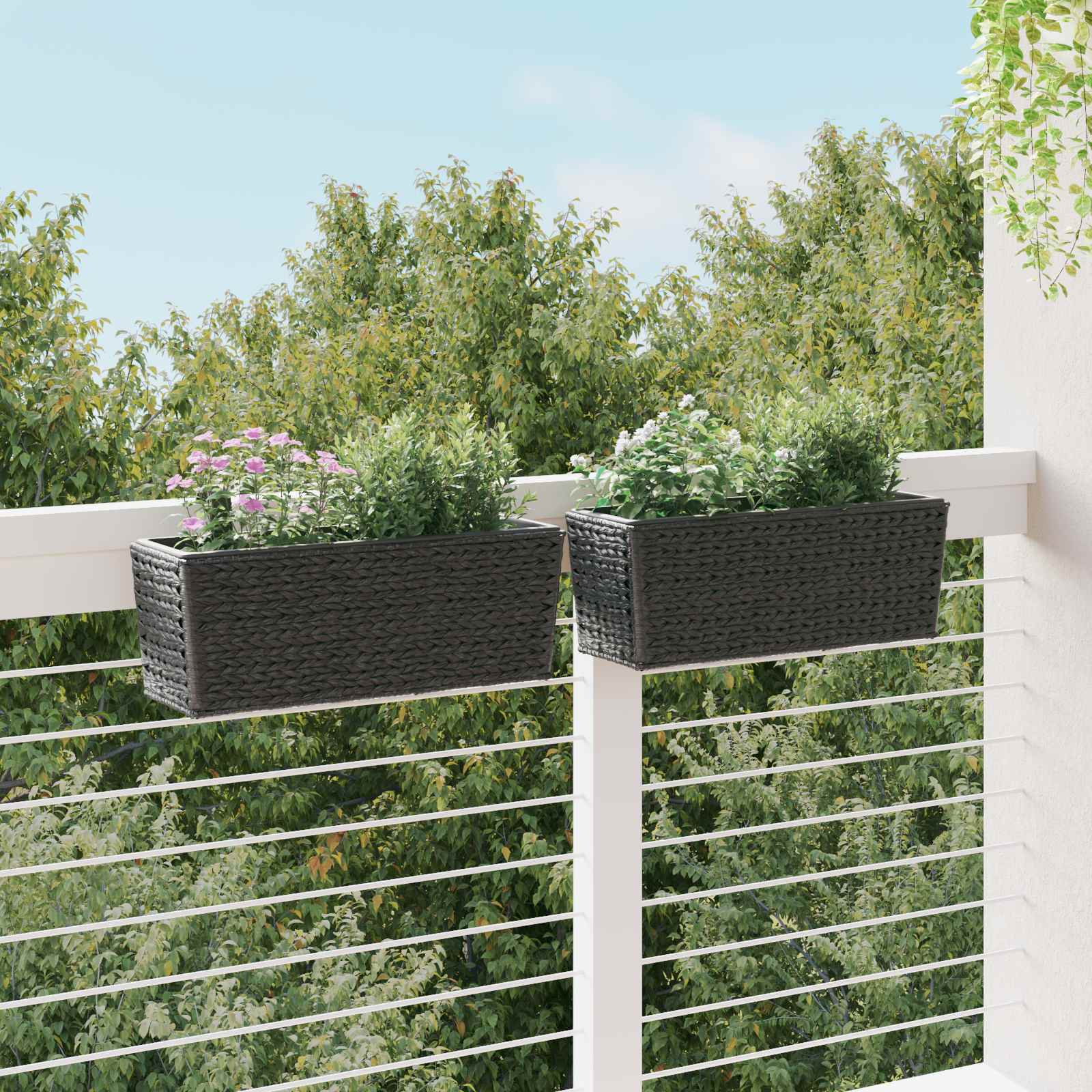 Planters 2 pcs Water Hyacinth Black