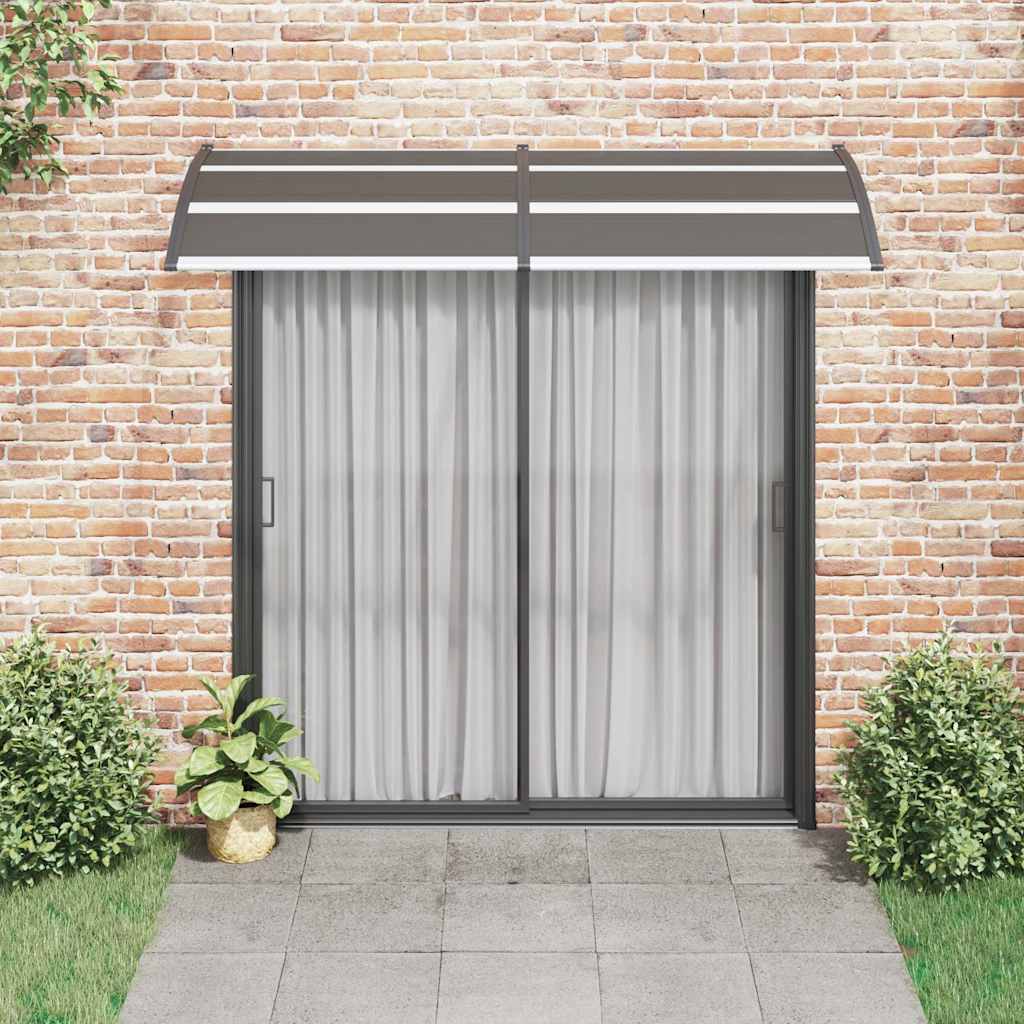 Door Canopy Black 240x100 cm PC