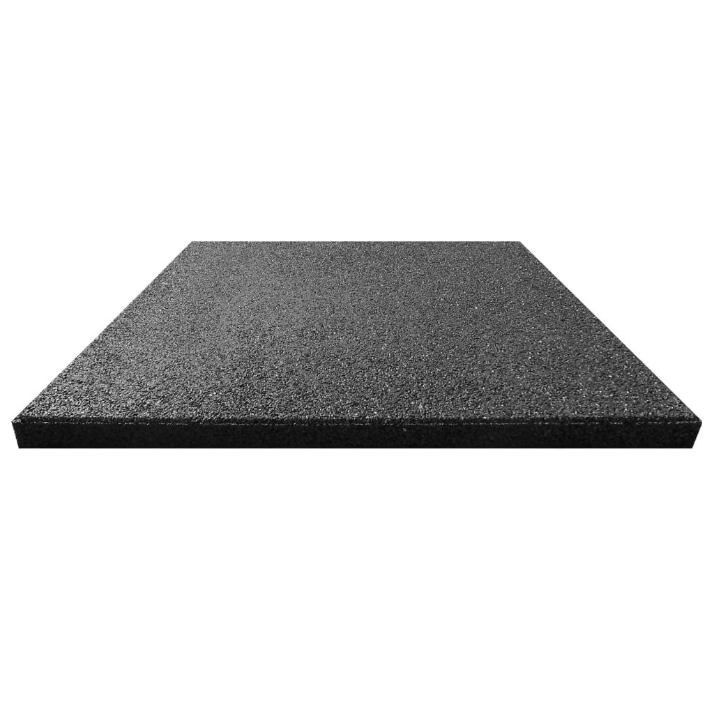 Fall Protection Tiles 6 pcs Rubber 50x50x3 cm Black