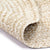 Handmade Rug Jute White and Natural 120 cm
