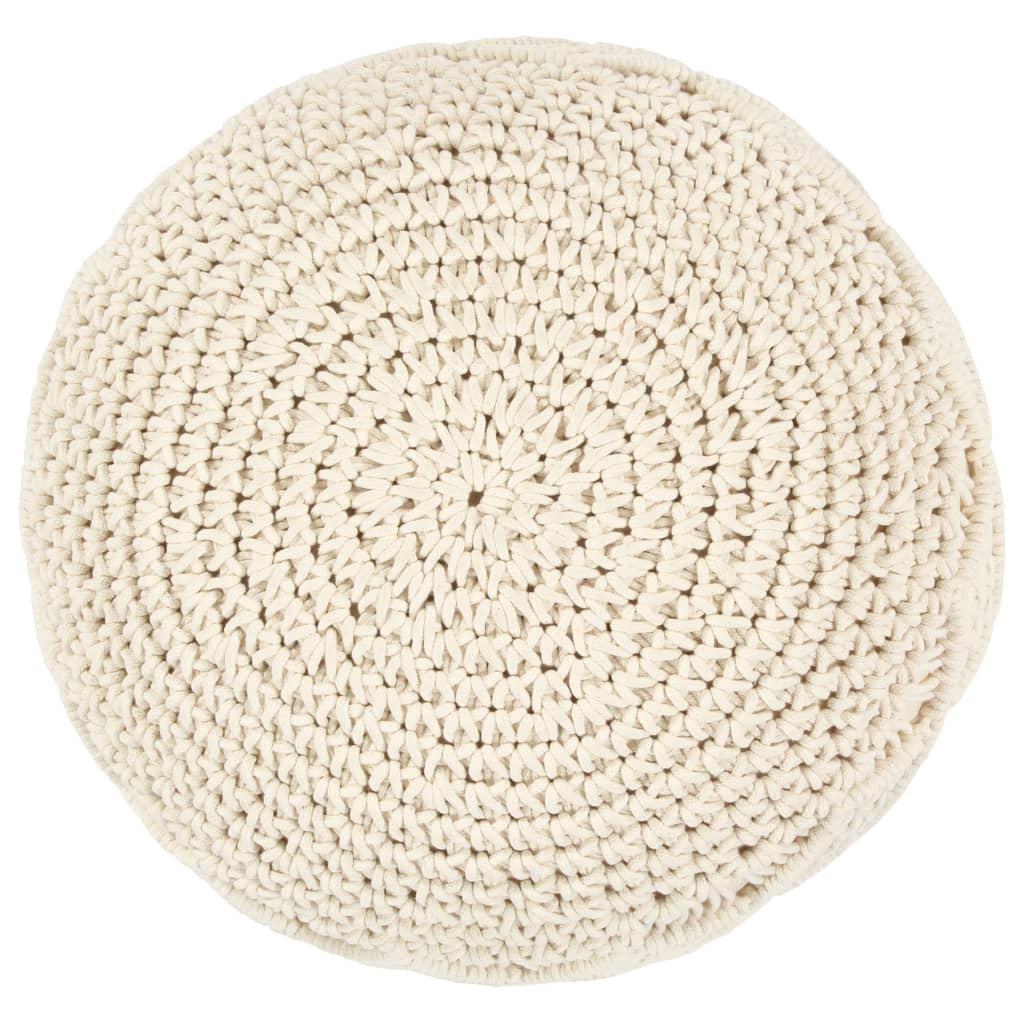 Macrame Handmade Pouffe 45x30 cm Cotton