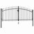 Double Door Fence Gate with Spear Top 300x150 cm