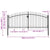 Double Door Fence Gate with Spear Top 300x150 cm