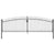 Double Door Fence Gate with Spear Top 400x150 cm