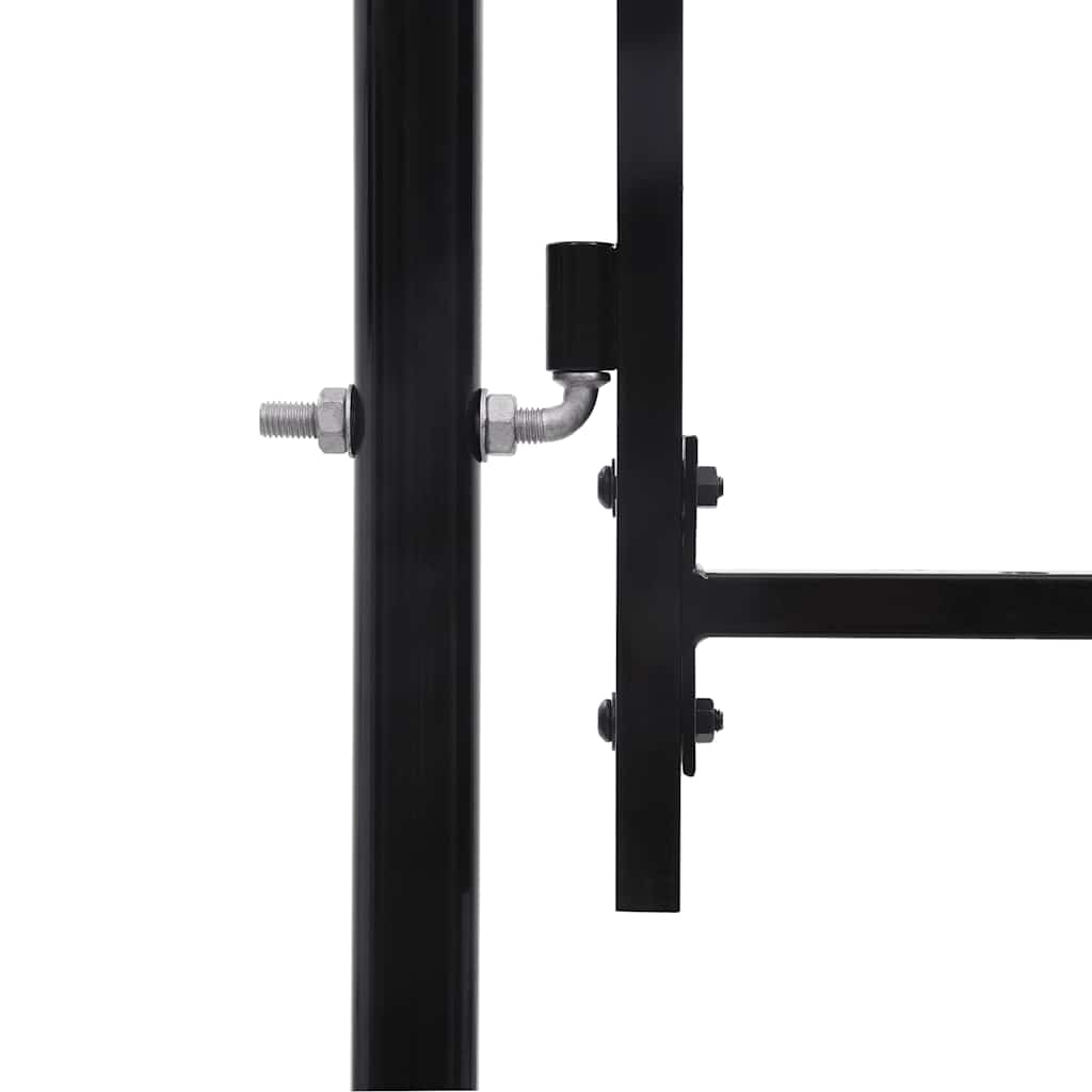 Garden Gate Steel 1x4 m Black