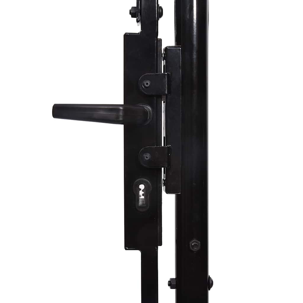 Garden Gate Steel 1x4 m Black