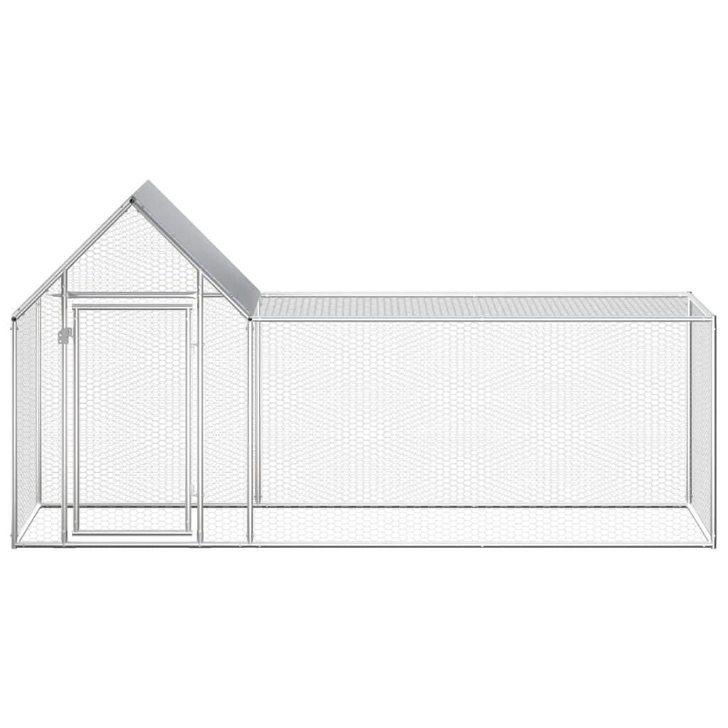 Chicken Coop 3x1x1.5 m Galvanised Steel