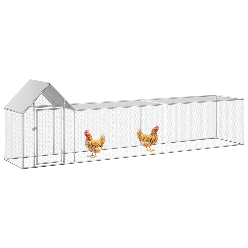 Chicken Coop 5x1x1.5 m Galvanised Steel
