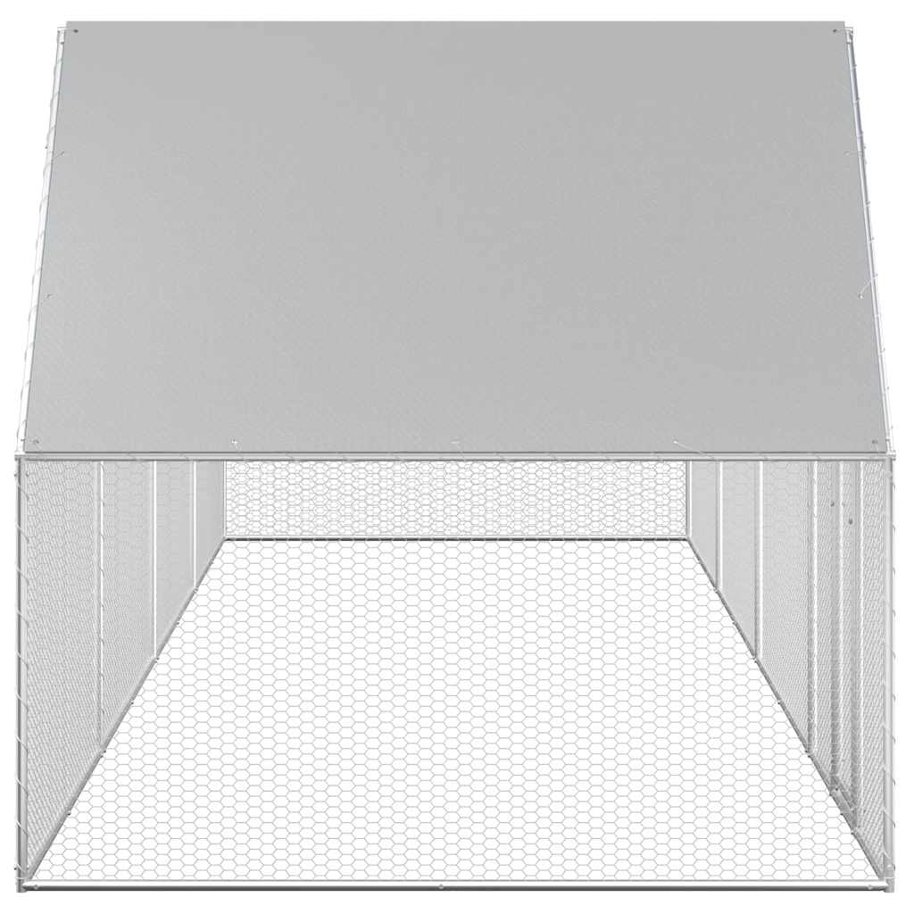 Chicken Coop 8x2x2 m Galvanised Steel