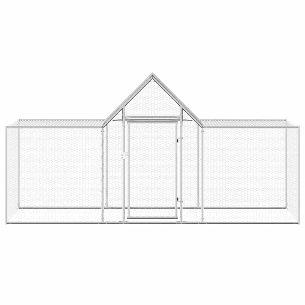 Chicken Coop 3x1x1.5 m Galvanised Steel