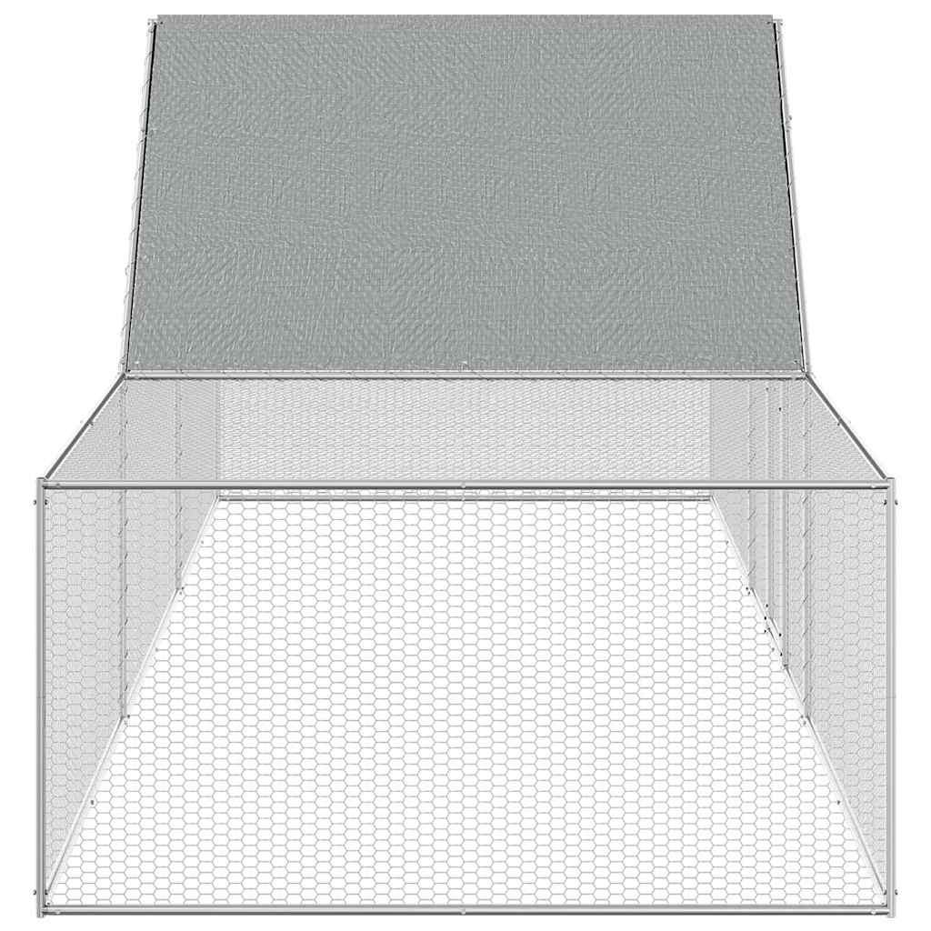 Chicken Coop 6x2x2 m Galvanised Steel