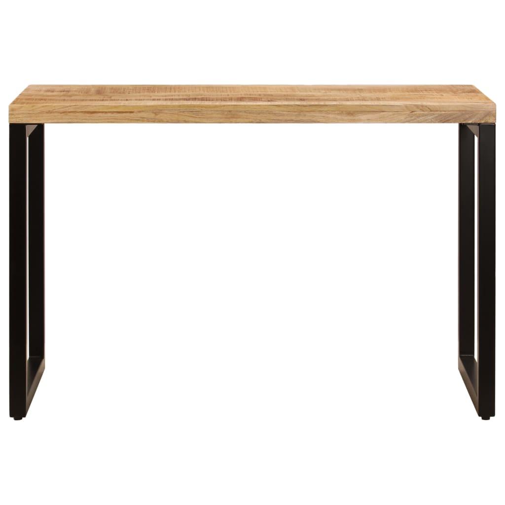 Dining Table 115x55x76 cm Solid Mango Wood and Steel