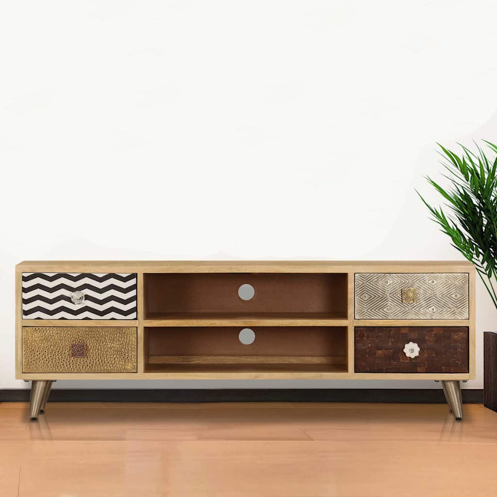 TV Cabinet 120x30x40 cm Solid Mango Wood
