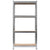 4-Layer Storage Shelf Silver Steel&Engineered Wood