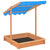 Sandbox with Adjustable Roof Fir Wood Blue UV50