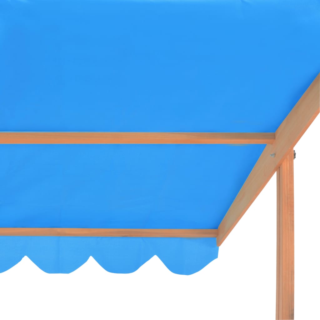 Sandbox with Adjustable Roof Fir Wood Blue UV50