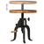 Side Table 45x(45-62) cm Solid Reclaimed Wood and Cast Iron