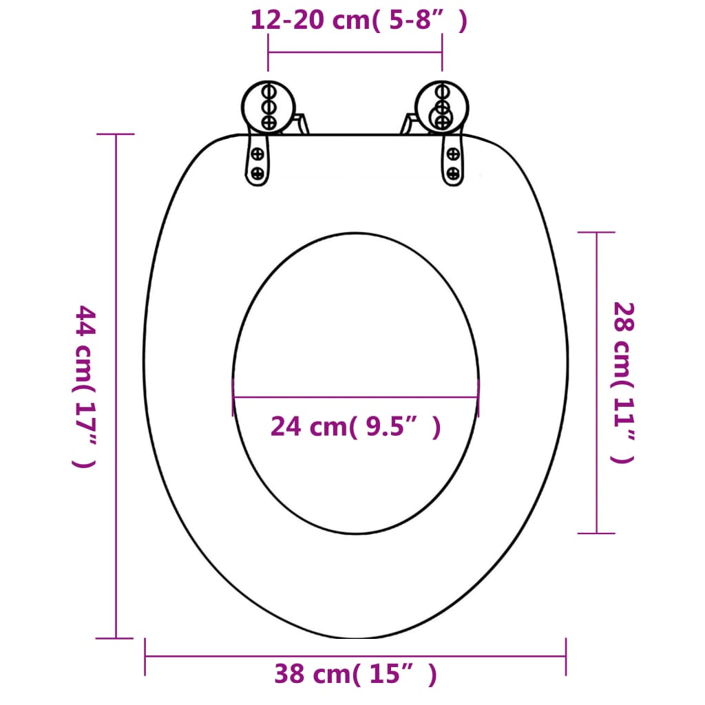 Toilet Seats with Lids 2 pcs MDF Sea Star