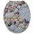 Toilet Seats with Lids 2 pcs MDF Pebbles