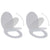 Toilet Seats with Soft Close Lids 2 pcs Plastic White