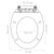 Toilet Seats with Soft Close Lids 2 pcs Plastic White