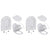 Toilet Seats with Soft Close Lids 2 pcs Plastic White