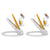 Toilet Seats with Soft Close Lids 2 pcs Plastic White and Yellow
