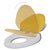 Toilet Seats with Soft Close Lids 2 pcs Plastic White and Yellow
