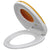 Toilet Seats with Soft Close Lids 2 pcs Plastic White and Yellow